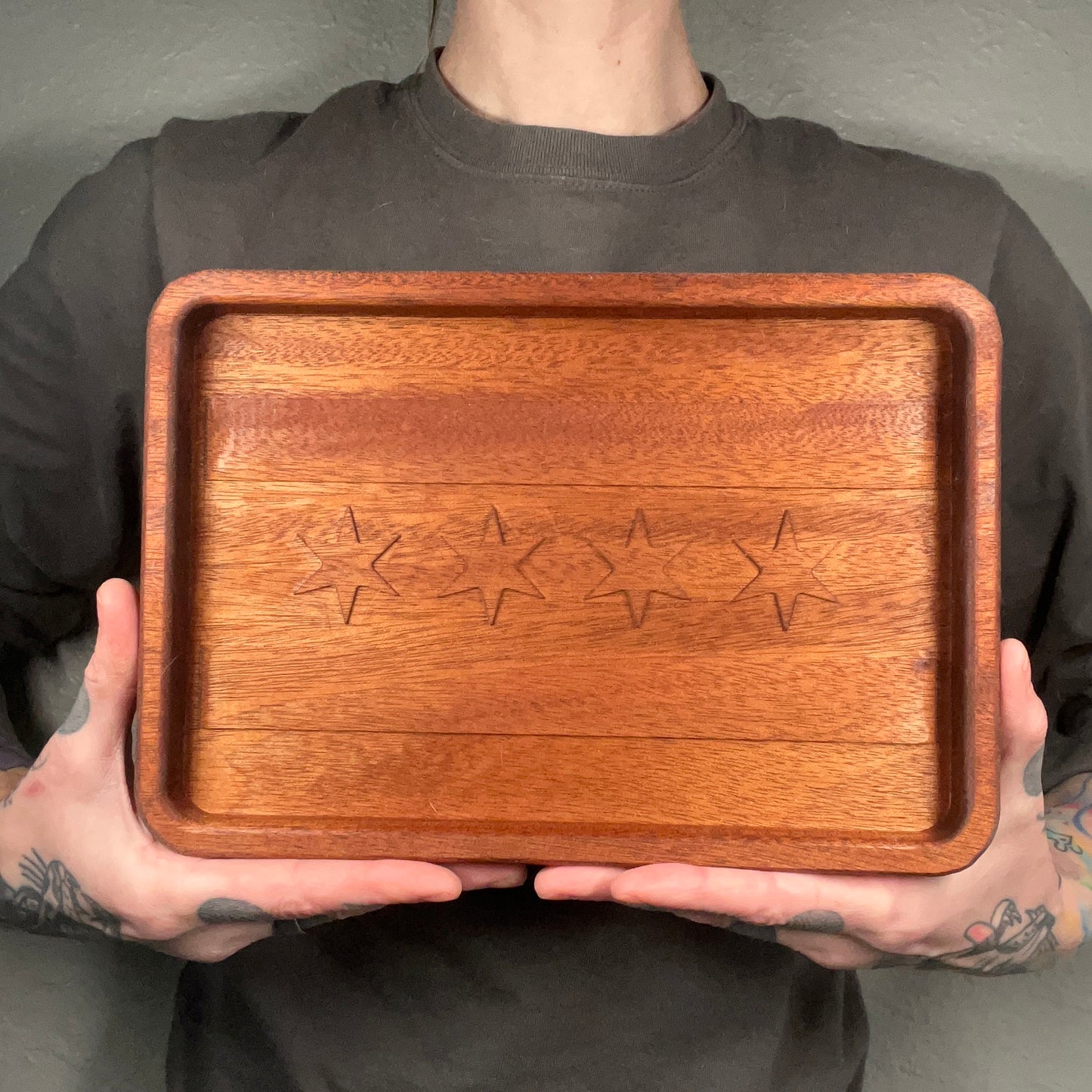Chicago flag catch-all tray