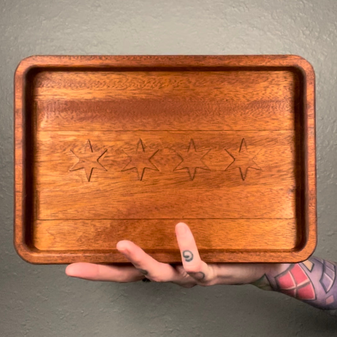 Chicago flag catch-all tray